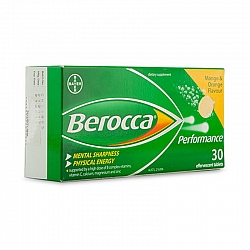 Berocca Performance 芒果香橙味复合维生素+钙镁锌泡腾片 30片