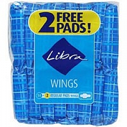Libra 卫生护翼卫生巾  普通量装 14片装 不含荧光剂 不添加香味
