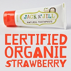 Jack N' Jill 天然有机无氟可吞食水果味 50g儿童牙膏-草莓味 50g
