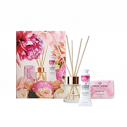 Linden Leaves 琳登丽诗 in bloom 绽放系列 pink petal body & soul 粉色花瓣 gift set  50ml, 25ml, 100g