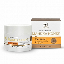 Nature's Beauty 自然美 麦卢卡蜂蜜面霜 Bee Kiwi New Zealand Manuka Honey Face Cream Grape Seed Oil & Royal Jelly 100g