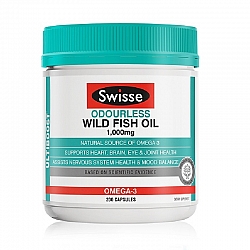 (新西兰厂方直邮) Swisse 无腥味深海鱼油 1000mg 200粒 (任意三件包邮)