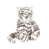 Jellycat Bashful Snow Tiger 害羞的雪虎毛绒玩具  Medium中号 BAS3SNT  高31cm x 宽12cm