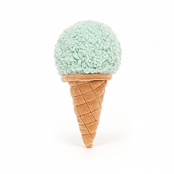 Jellycat Irresistible Ice Cream Mint 薄荷冰淇淋毛绒玩具 ICE6MINT 高18cm x 宽8cm