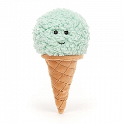 Jellycat Irresistible Ice Cream Mint 薄荷冰淇淋毛绒玩具 ICE6MINT 高18cm x 宽8cm