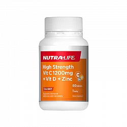 Nutralife 纽乐 VC1200mg +VD+锌片 60片