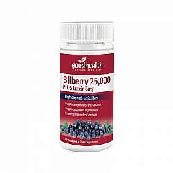 goodhealth 好健康 高含量越橘精华胶囊 25000mg 叶黄素保护视力 60粒