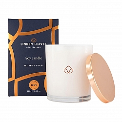 Linden Leaves Soy Candle Vetiver & Violet 300g