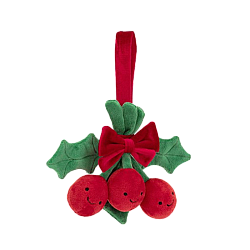 Jellycat Amuseables Holly 圣诞冬青挂件礼物 毛绒玩具 A6HOL 高15cm