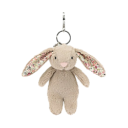 Jellycat  Blossom Beige Bunny Bag Charm 花布米色邦尼兔包包挂饰 BL4BBC  高17cm