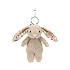 Jellycat  Blossom Beige Bunny Bag Charm 花布米色邦尼兔包包挂饰 BL4BBC  高17cm