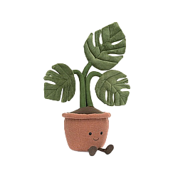 Jellycat Amuseable Rubber Plant 趣味龟背盆栽 毛绒玩具 A2RUB 高43cm x 宽15cm