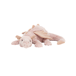 Jellycat Rose Dragon 玫瑰色龙 毛绒玩具 Lagre大号 ROSE1DD 宽66cm x 高19cm