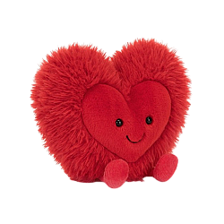 Jellycat  Amuseables Beatie Heart  趣味比蒂爱心 毛绒玩具  A6REDFH  small小号  高12cm x 宽12cm