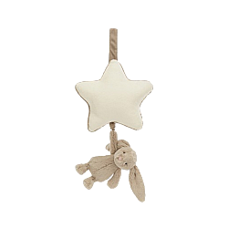 Jellycat Bashful Beige Bunny Musical Pull 害羞米色邦尼兔音乐拉铃婴儿摇铃宝宝挂件安抚床铃 MP4B 高30cm