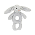 Jellycat Bashful Silver Bunny Ring Rattle 害羞银色邦尼兔摇铃婴儿手摇摇铃可爱安抚陪伴玩具 BRR4BS  高18cm
