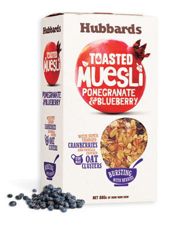 Hubbards 早餐麦片 石榴蓝莓口味 580克