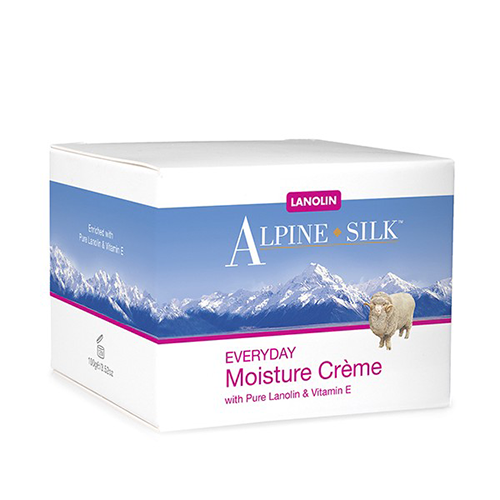 AlpineSilk 日常保湿霜 富含纯羊毛脂，维生素E,每日保湿面部肌肤 100g