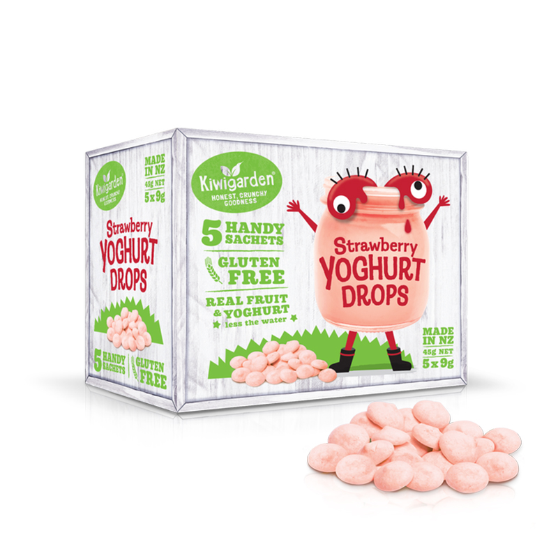 Kiwi Garden 盒装酸奶溶豆宝宝零食 无添加健康辅食 草莓味 5包 45g
