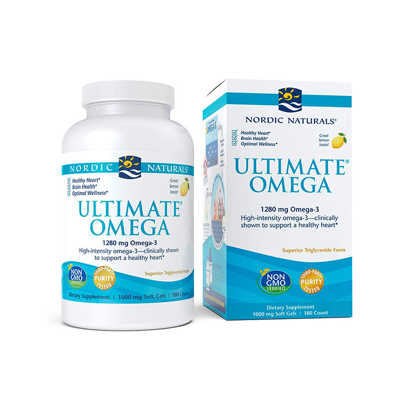 Nordic Naturals 挪威小鱼 高浓缩北极深海Omega-3鱼油柠檬味 180粒