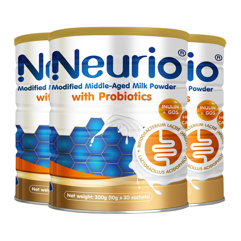 Neurio纽瑞优 中老年人高钙益生菌奶粉 300g*3罐