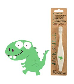 Jack n' Jill玉米淀粉天然宝宝儿童牙刷 有机牙刷-恐龙图案