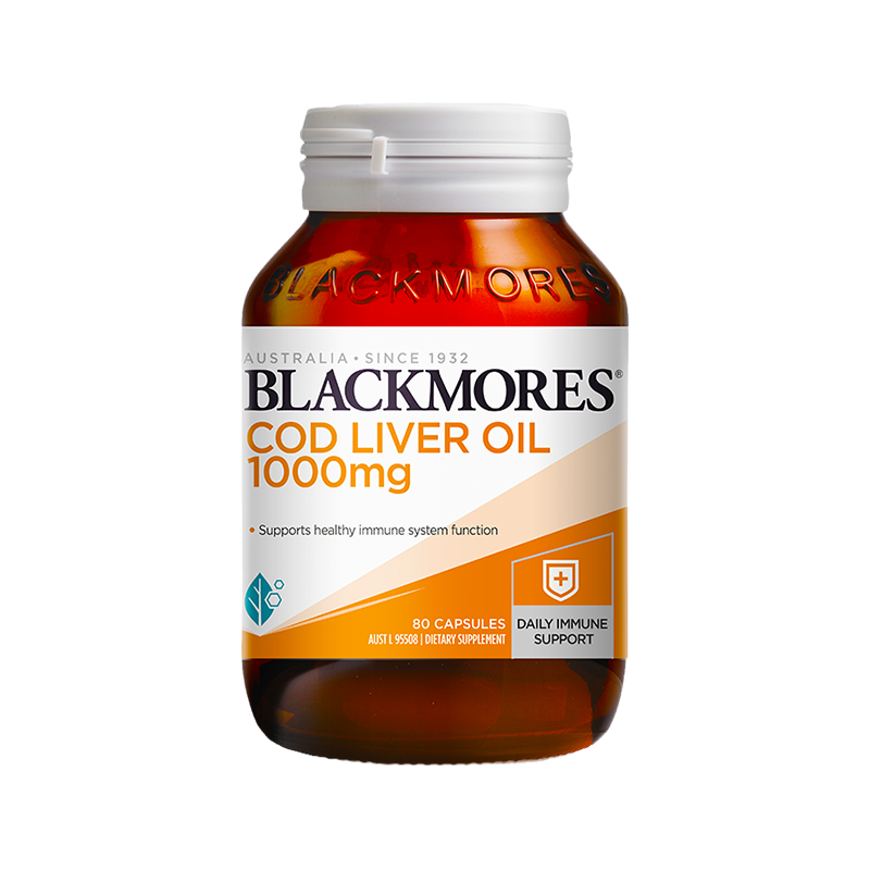 Blackmores 澳佳宝 1000mg 鳕鱼肝油胶囊 80粒