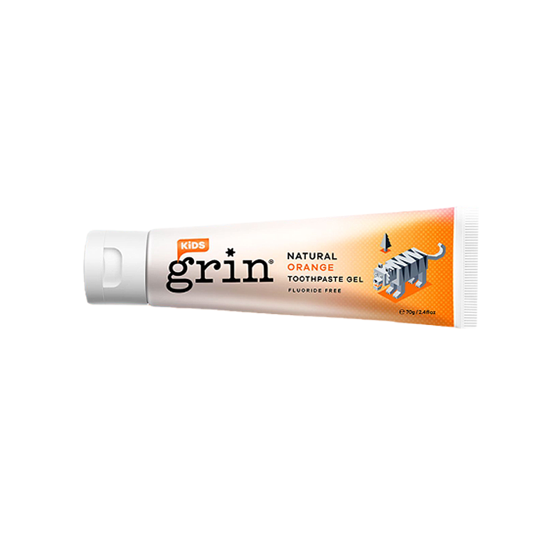 Grin 100% 纯天然无氟全效儿童橘味牙膏 70g