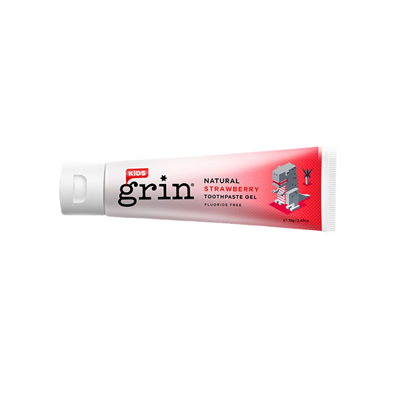 Grin 100% 纯天然全效儿童草莓味牙膏 70g