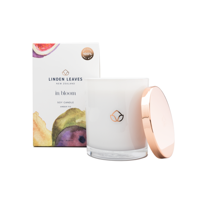 Linden Leaves 琳登丽诗 in bloom 绽放系列 soy candle - 豆蜡蜡烛 amber fig 琥珀红心果 300g