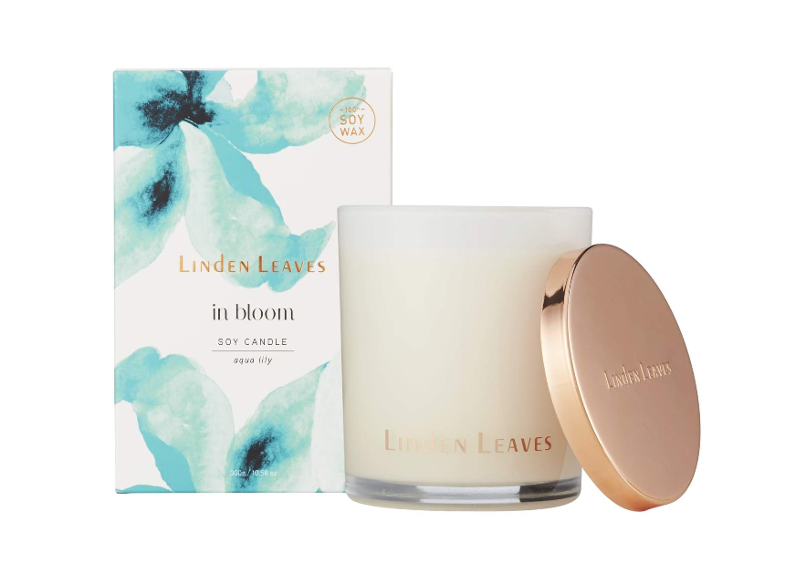 Linden Leaves 琳登丽诗 in bloom 绽放系列 soy candle - 豆蜡蜡烛 aqua lily 香水百合 300g