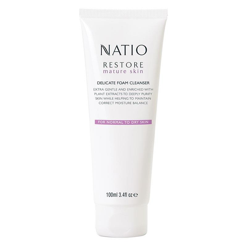 Natio 泡沫洗面奶 适用于中性和干性皮肤  Natio Renew Radiance Cleanse 100g