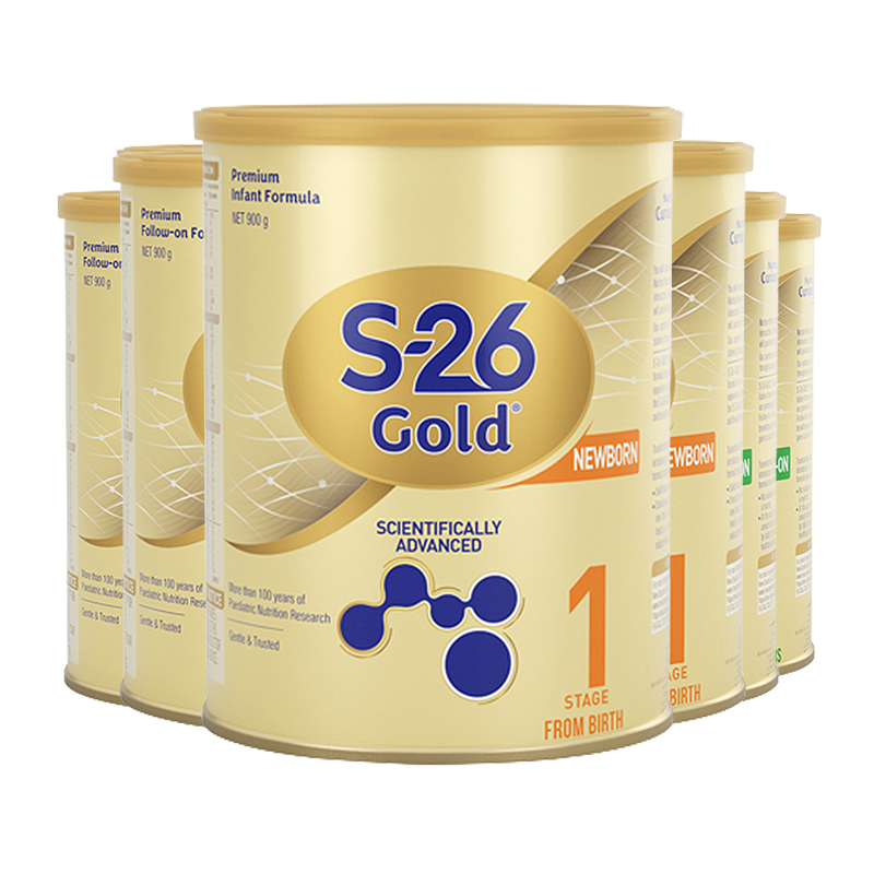 S26 惠氏 金装婴幼儿奶粉 1段 （0-6月）900g*6罐
