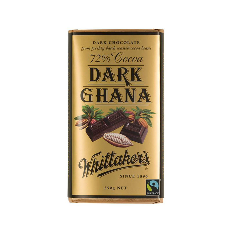 Whittakers 惠特克 72%可可加纳黑巧克力排 250g