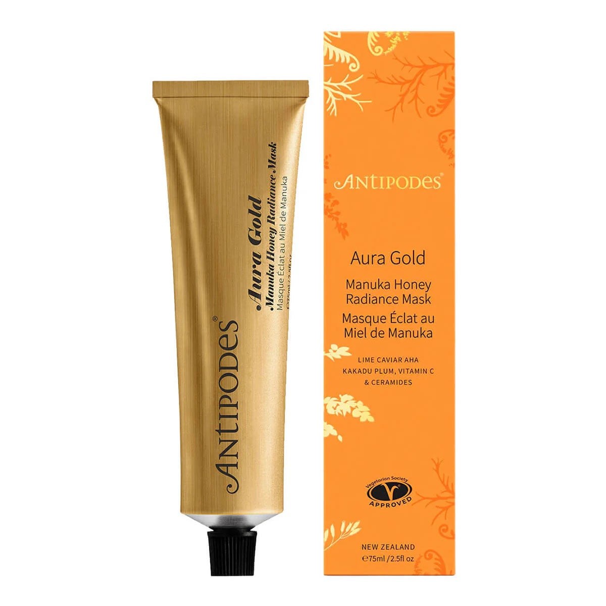 Antipodes Aura Gold Manuka Honey Radiance Mask 75ml Antipodes Aura Gold Manuka Honey Radiance Mask 75ml