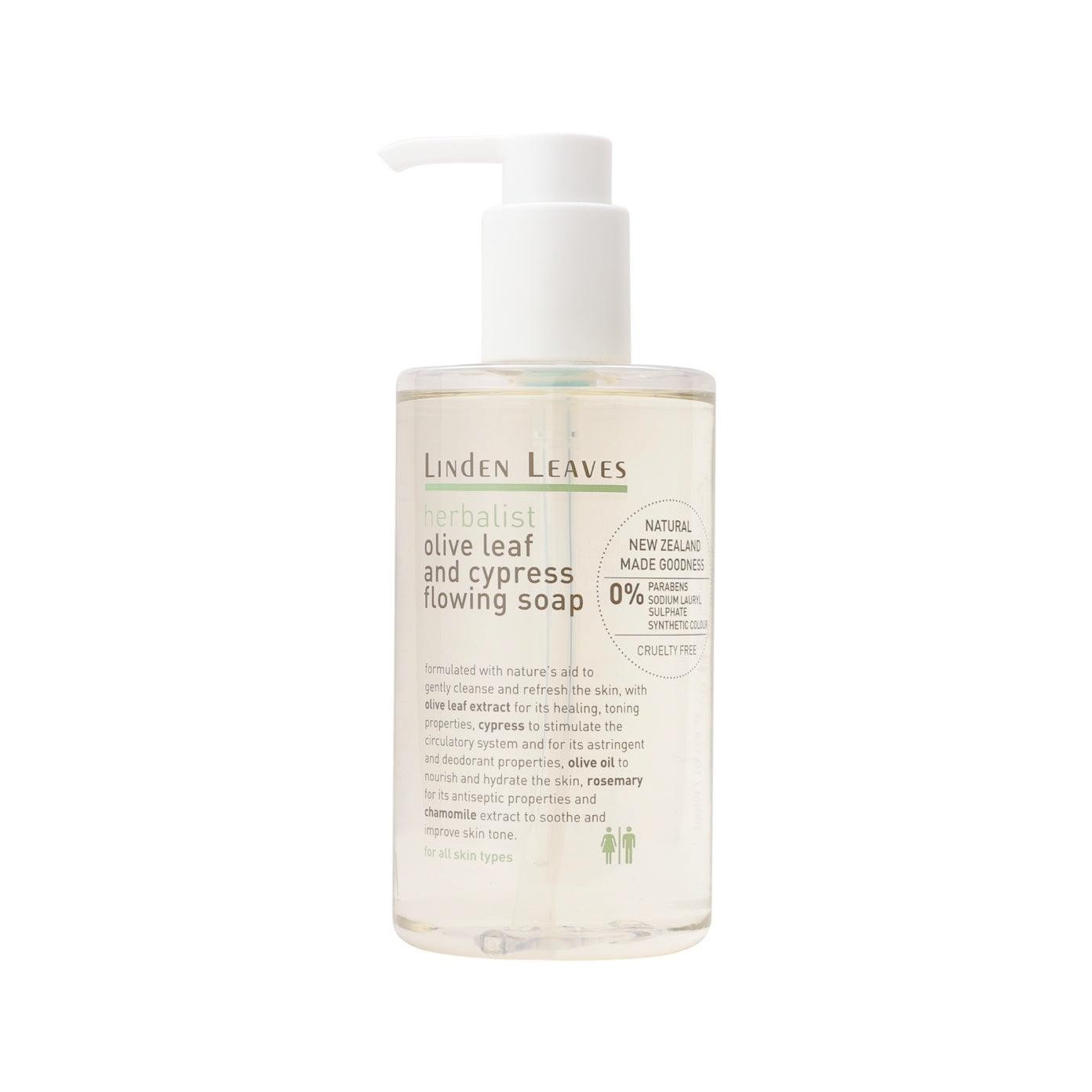 Linden Leaves Herbalist - Olive Leaf & Cypress Flowing Soap 300ml Linden Leaves Herbalist - Olive Leaf & Cypress Flowing Soap 300ml