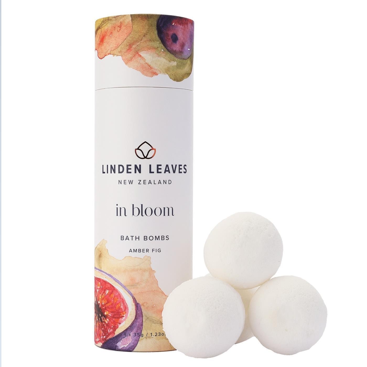 Linden Leaves Amber Fig Bath Bombs - 4 x 35g Linden Leaves Amber Fig Bath Bombs - 4 x 35g