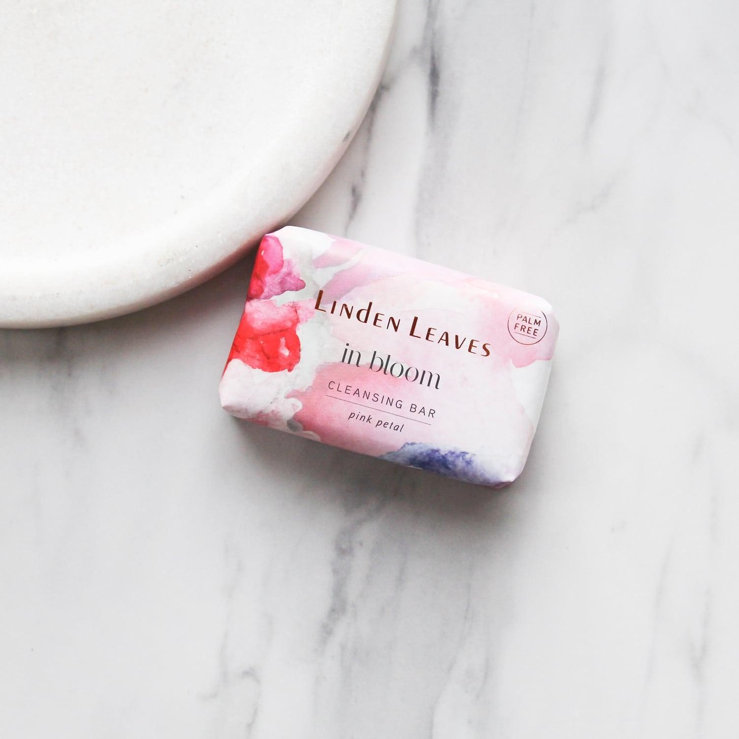Linden Leaves In Bloom Pink Petal Cleansing Bar 100g Linden Leaves In Bloom Pink Petal Cleansing Bar 100g