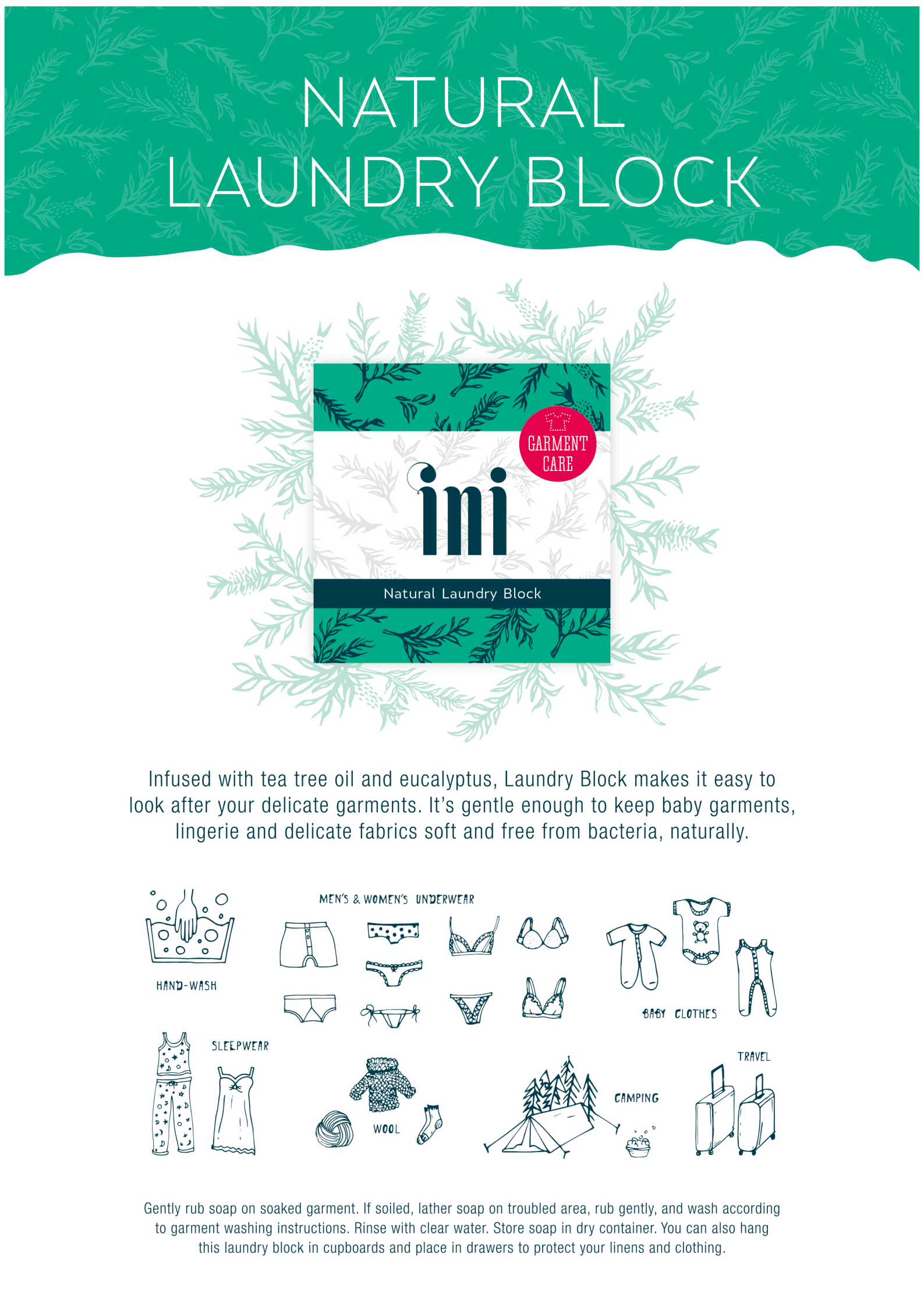 Ini Natural Laundry Block 60g Ini Natural Laundry Block 60g