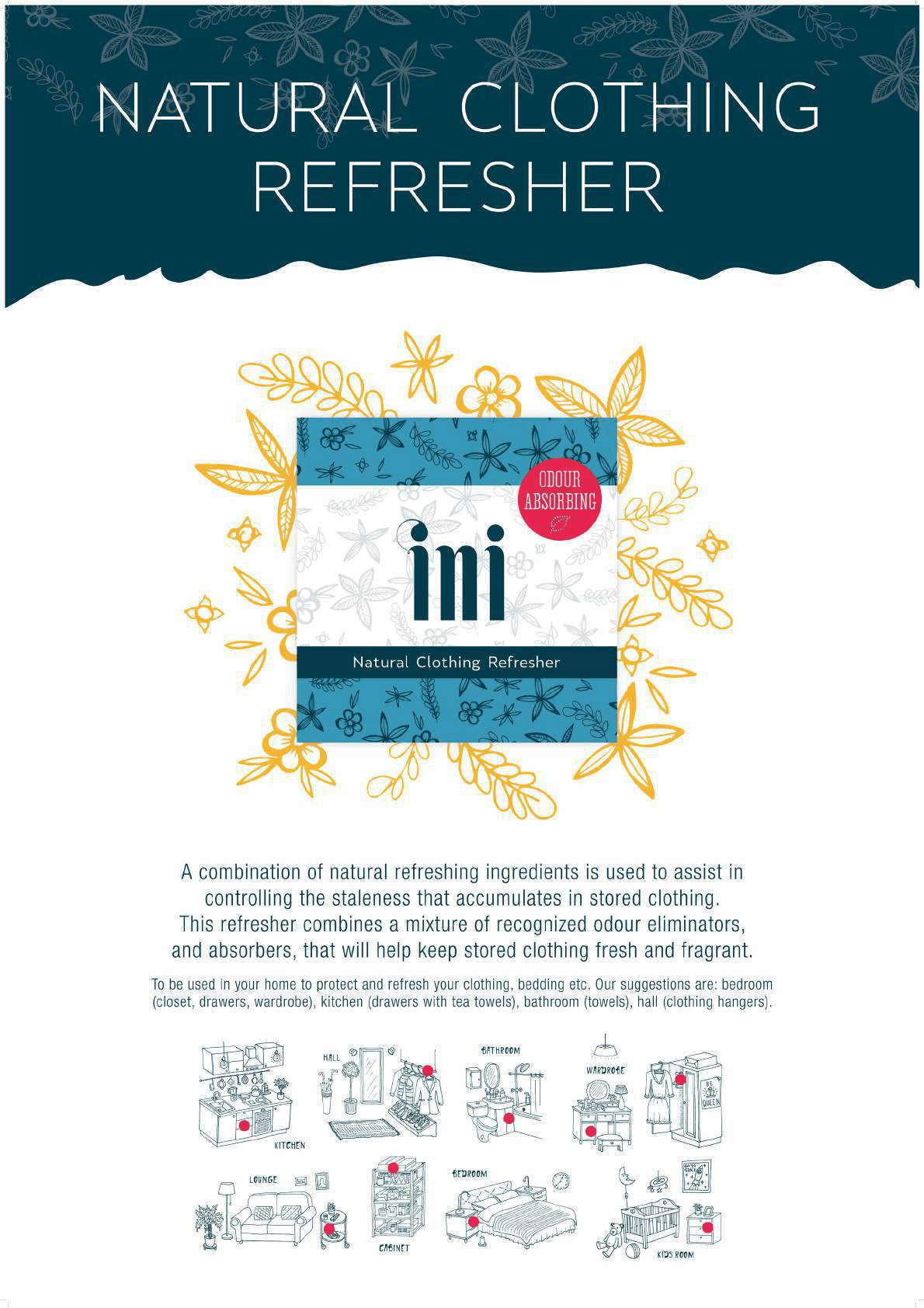 Ini Natural Clothing Refresher 60g Ini Natural Clothing Refresher 60g