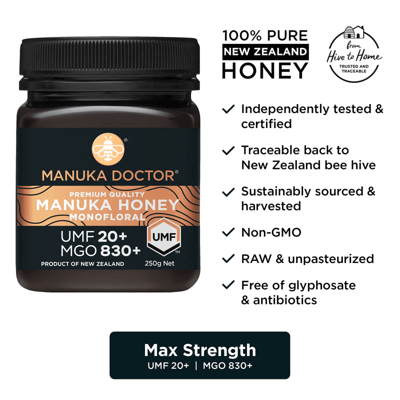 Manuka Doctor UMF 20+ Monofloral Manuka Honey 250g Manuka Doctor UMF 20+ Monofloral Manuka Honey 250g