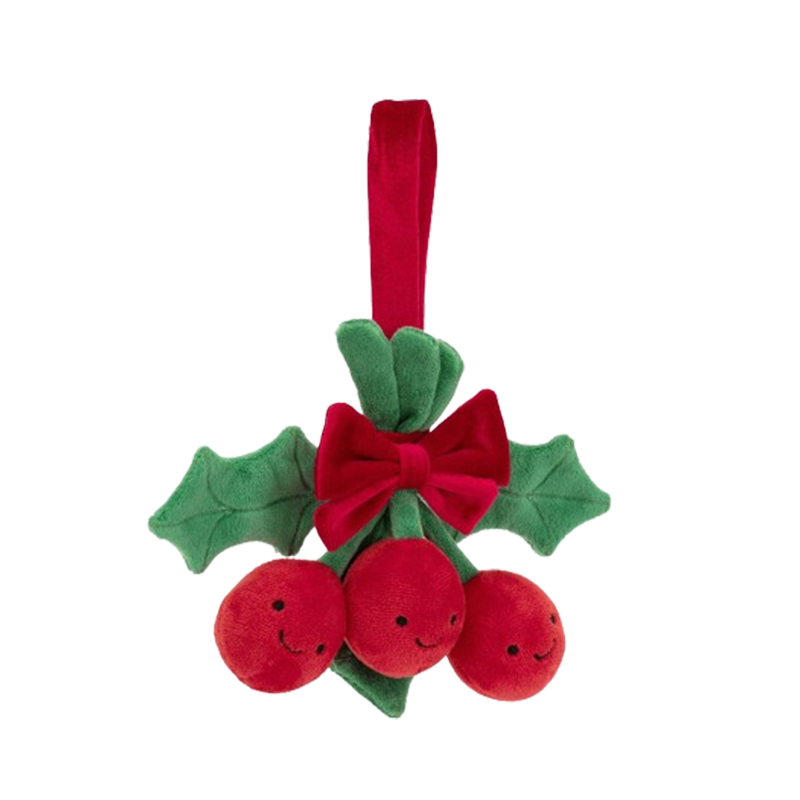 Jellycat Amuseables Holly 圣诞冬青挂件礼物 毛绒玩具 A6HOL 高15cm