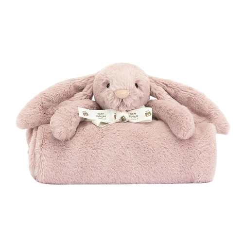 Jellycat Bashful Luxe Bunny Rosa Blankie 致臻害羞罗莎邦尼兔毛毯 BLNK4ROS   高56cm x 宽70cm