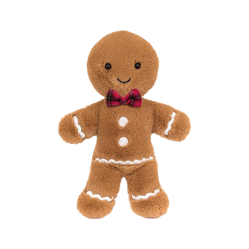 Jellycat Jolly Gingerbread Fred Original  开心姜饼弗雷德毛绒玩具 JGB3FT  高19cm
