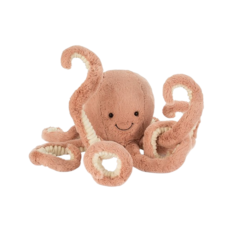 Jellycat Odell Octopus Tiny  幼小的奥德儿章鱼柔软毛绒玩具 ODB4OC 高23cm
