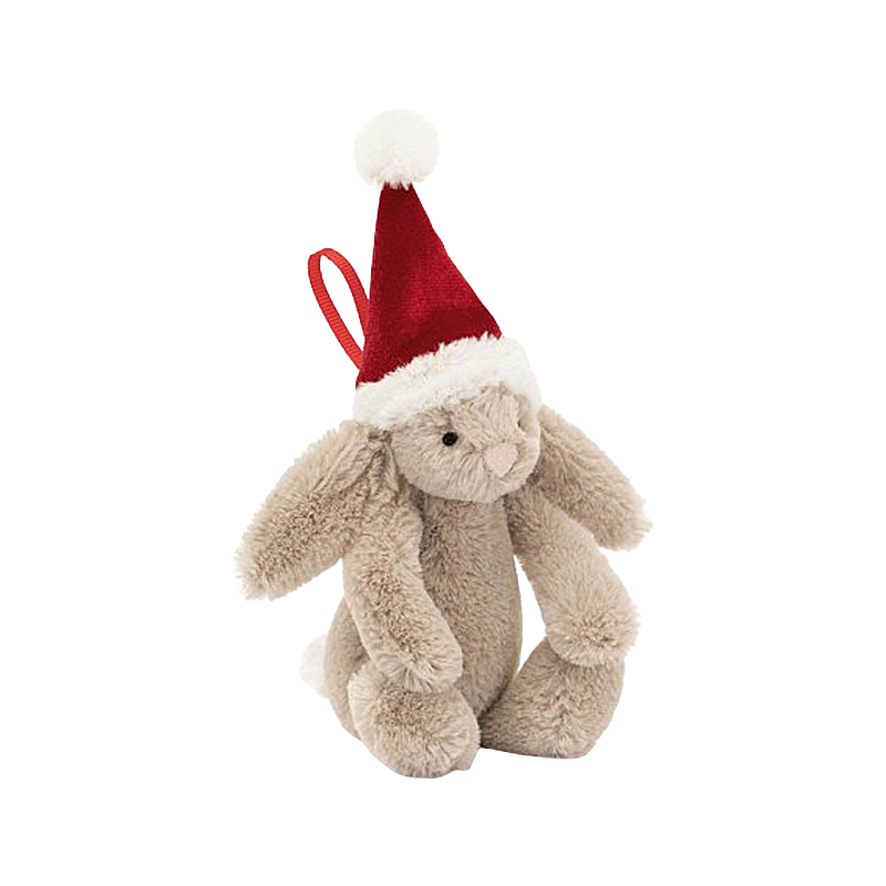 Jellycat Bashful Christmas Bunny Decoration-NC 害羞的圣诞兔子挂件礼物公仔毛绒玩具 BAS6CBORN 高13cm