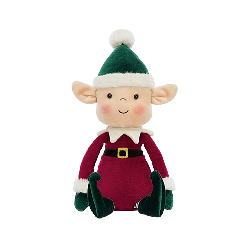 Jellycat Eldo Elf  圣诞节新品德尔道精灵毛绒安抚抱睡公仔毛绒玩具 ELD2E 高30cm
