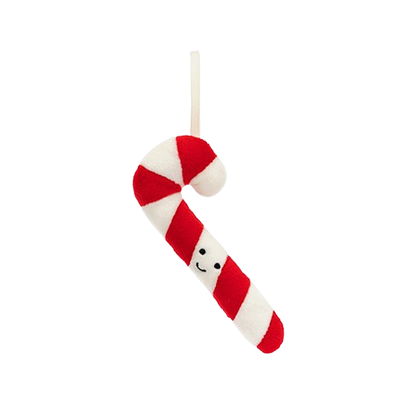 Jellycat Festive Folly Candy Can 圣诞节新品欢乐节庆糖果手杖毛绒玩具挂件礼物公仔毛绒玩具 FFH6CC  高5cm
