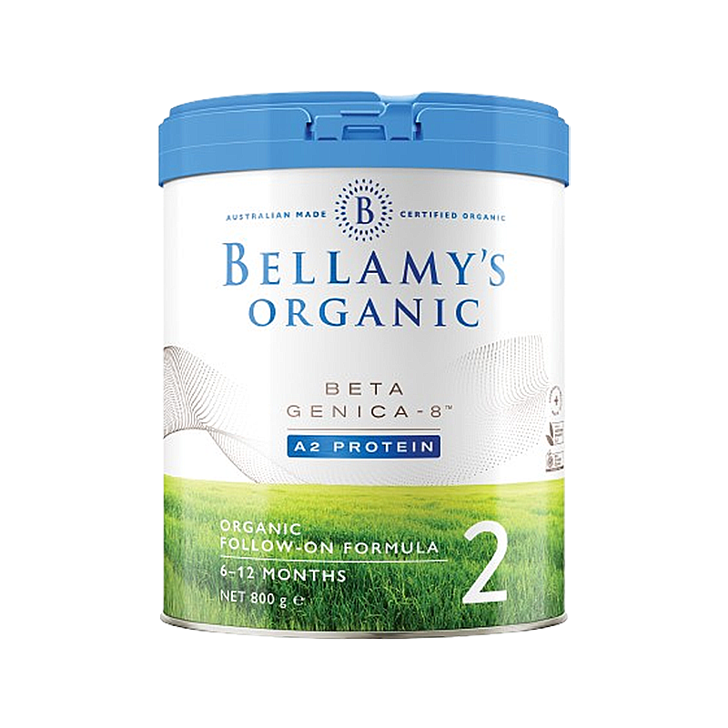 Bellamy's 贝拉米 白金版有机A2蛋白婴幼儿配方奶粉 2段（6-12月）800g