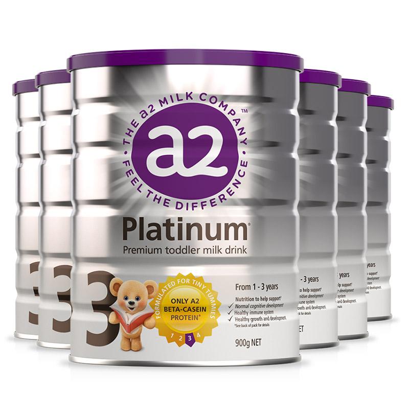 新版A2 Platinum 白金婴幼儿奶粉 3段 900g 3罐/6罐可选 包邮 保质期 2023年10月 新版A2 Platinum 白金婴幼儿奶粉 3段 900g 3罐/6罐可选 包邮 保质期 2023年10月